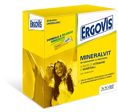 ERGOVIS MINERALVIT 20 BUSTE OROSOLUBILI 30 G - Farmacia-flash.it