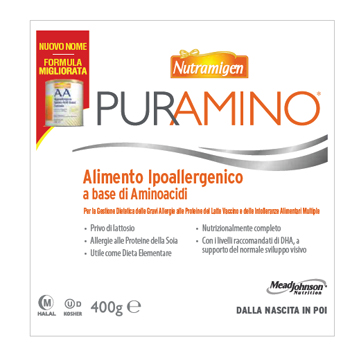 NUTRAMIGEN PURAMINO BARATTOLO 400 G - Farmacia-flash.it
