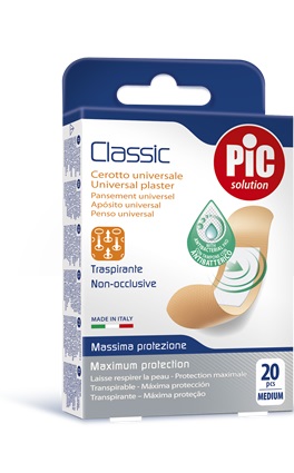 CEROTTO PIC CLASSIC 19X72 MM ANTIBATTERICO 20 PEZZI - Farmacia-flash.it