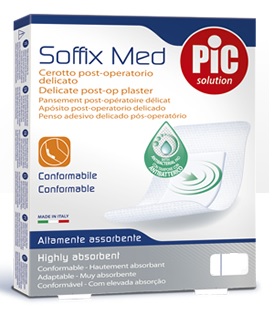CEROTTO PIC SOFFIX MED IN TNT CON TAMPONE CENTRALE ASSORBENTE STERILE MONOUSO 30X10 CM STERILI ANTIBATTERICO 3 PEZZI - Farmacia-flash.it