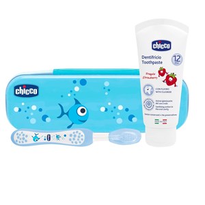 CHICCO SET DENTALE AZZURRO CON FLUORO - Farmacia-flash.it