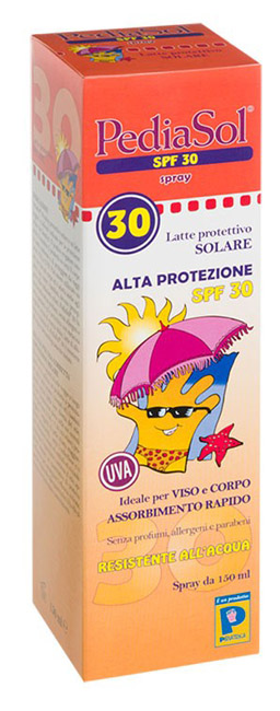 PEDIASOL SPF 30 LATTE SOLARE SPRAY 150 ML - Farmacia-flash.it