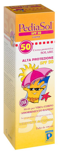PEDIASOL SPF 50 CREMA SOLARE 100 ML - Farmacia-flash.it