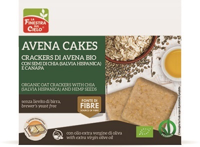 FSC AVENACAKES CRACKERS DI AVENA CON SEMI DI CANAPA E CHIA BIO VEGAN SENZA LIEVITO DI BIRRA AD ALTO CONTENUTO DI FIBRA 250 G - Farmacia-flash.it