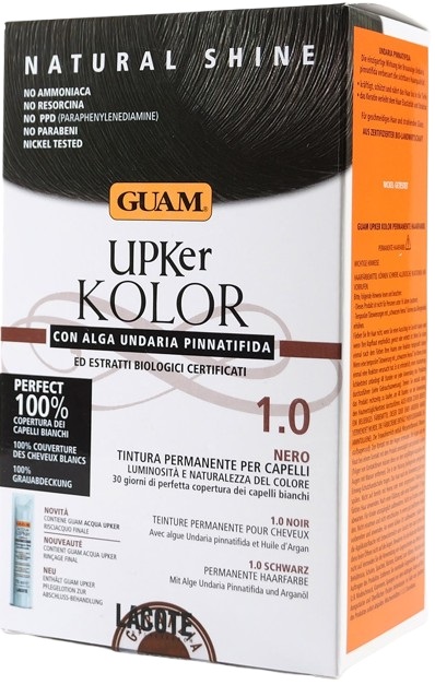 GUAM UPKER KOLOR TINTA CAPELLI 1,0 NERO CON ALGA UNDARIA PINNATIFIDA - Farmacia-flash.it