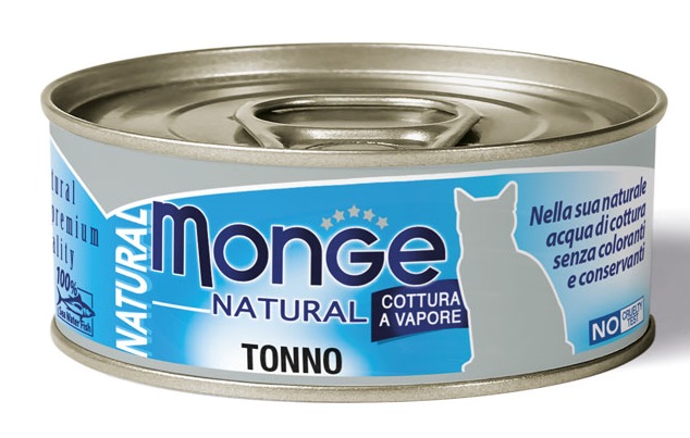 MONGE NATURAL QUALITY GATTO MONGE NATURAL TONNO DELL'ATLANTICO 80 G - Farmacia-flash.it