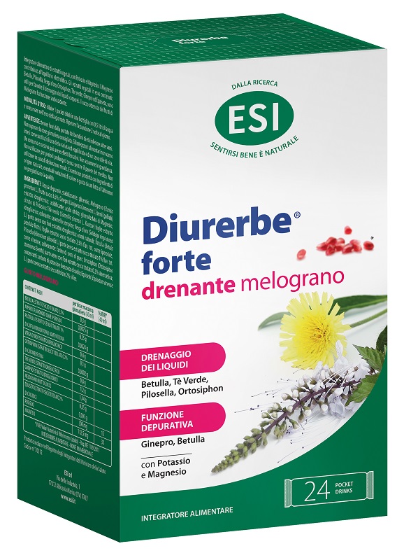 ESI DIURERBE FORTE POCKET DRINK MELOGRANO 24 X 20 ML - Farmacia-flash.it