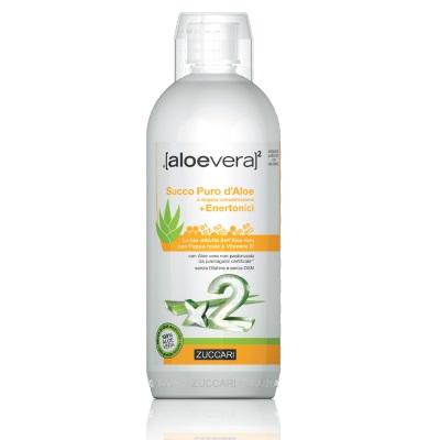 ALOEVERA2 SUCCO PURO D'ALOE DOPPIA CONCENTRAZIONE + ENERTONICI 1 LITRO - Farmacia-flash.it