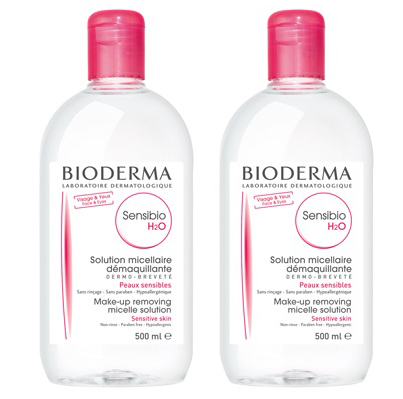 SENSIBIO H2O SOLUZIONE MICELLARE DETERTEGENTE 500ML + STRUCCANTE PELLE SENSIBILE 500 ML - Farmacia-flash.it
