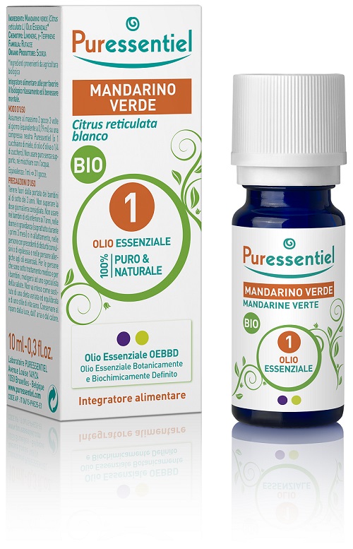 PURESSENTIEL MANDARINO VERDE OLIO ESSENZIALE BIO 10 ML - Farmacia-flash.it