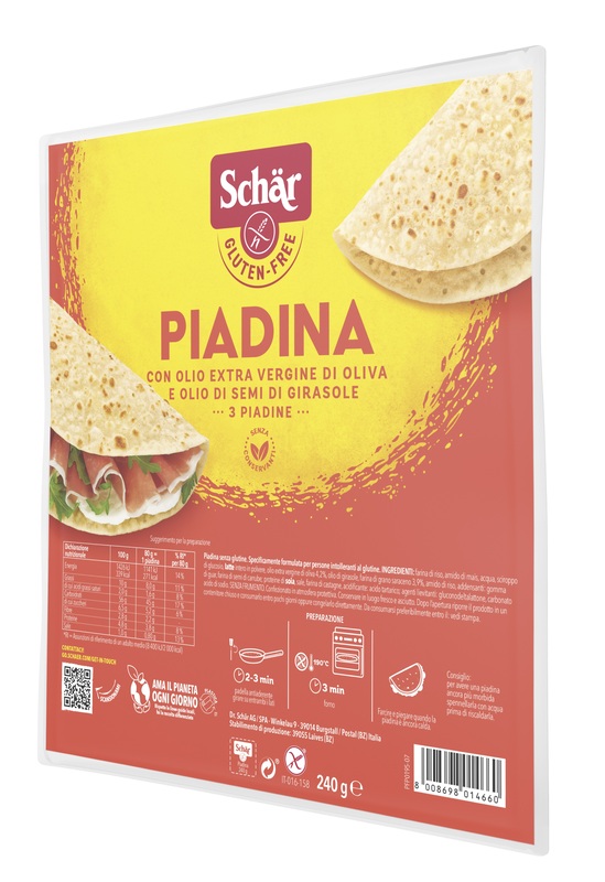 SCHAR PIADINA SENZA GLUTINE 240 G - Farmacia-flash.it