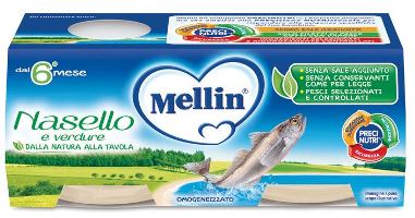 MELLIN OMOGENEIZZATO NASELLO 2 X 80 G - Farmacia-flash.it