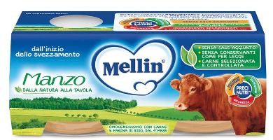 MELLIN OMOGENEIZZATO MANZO 2X120 G - Farmacia-flash.it