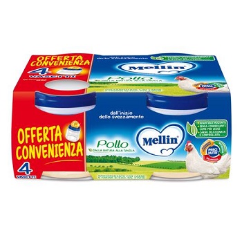 MELLIN OMOGENEIZZATO POLLO 4X80 G - Farmacia-flash.it