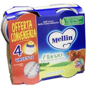 MELLIN OMOGENEIZZATO MANZO 4X80 G - Farmacia-flash.it
