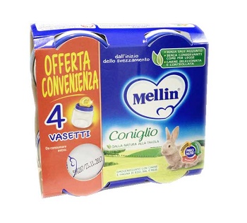 MELLIN OMOGENEIZZATO CONIGLIO 4X80 G - Farmacia-flash.it