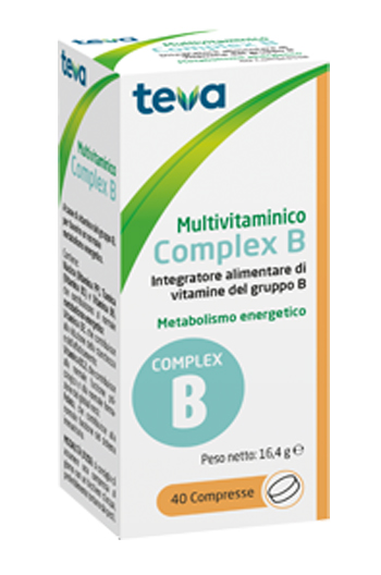 MULTIVITAMINICO COMPLEX B TEVA 40 COMPRESSE 16,4 G - Farmacia-flash.it