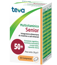 MULTIVITAMINICO SENIOR TEVA 30 COMPRESSE 39 G - Farmacia-flash.it