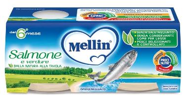 MELLIN OMOGENEIZZATO SALMONE 2 X 80 G - Farmacia-flash.it