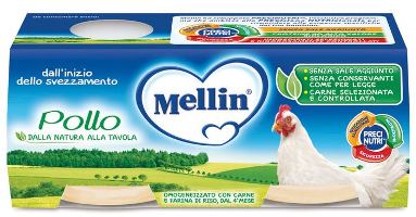 MELLIN OMOGENEIZZATO POLLO 2 X 80 G - Farmacia-flash.it