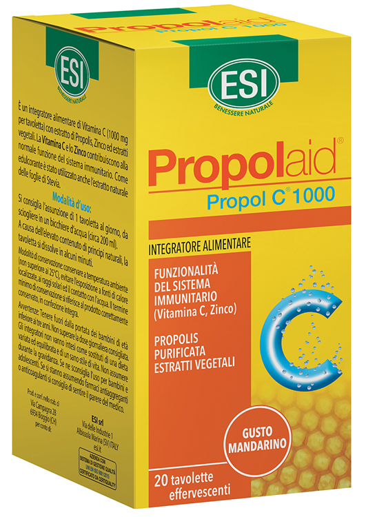 ESI PROPOLAID PROPOL C 1000 MG 20 TAVOLETTE EFFERVESCENTI - Farmacia-flash.it
