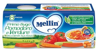 MELLIN PRIMO SUGO POMODORO E VERDURE 2 VASETTI DA 80 G - Farmacia-flash.it