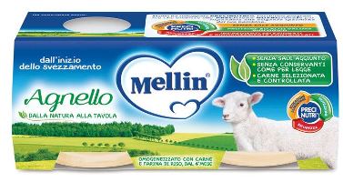 MELLIN OMOGENEIZZATO AGNELLO 2 PEZZI X 80 G - Farmacia-flash.it