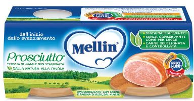 MELLIN OMOGENEIZZATO PROSCIUTTO 2 PEZZI X 80 G - Farmacia-flash.it