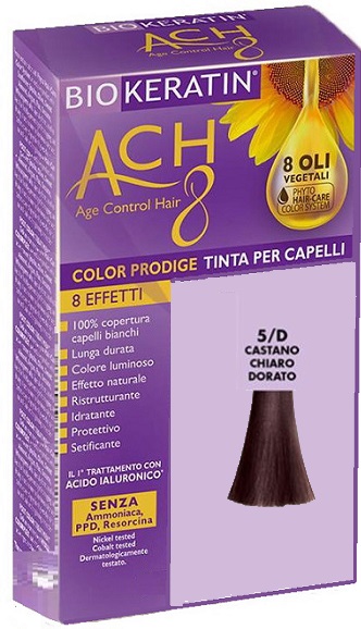 BIOKERATIN ACH8 COLOR PRODIGE 5/D CASTANO CHIARO DORATO - Farmacia-flash.it
