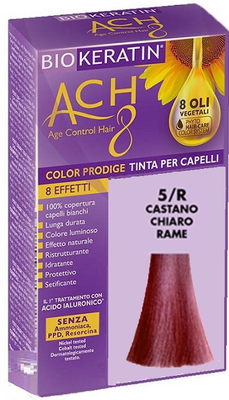 BIOKERATIN ACH8 COLOR PRODIGE 5/R CASTANO CHIARO RAME - Farmacia-flash.it