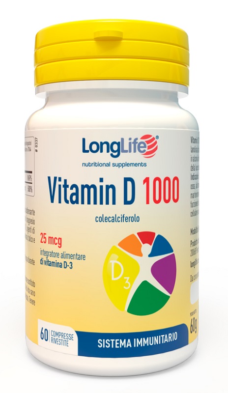 LONGLIFE VITAMINA D3 1000UI 60 COMPRESSE - Farmacia-flash.it