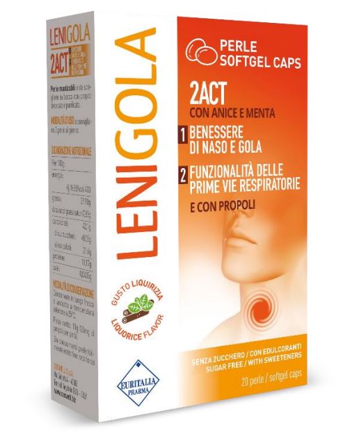 LENIGOLA 20 PERLE SOFTGEL CAPS LIQUIRIZIA - Farmacia-flash.it