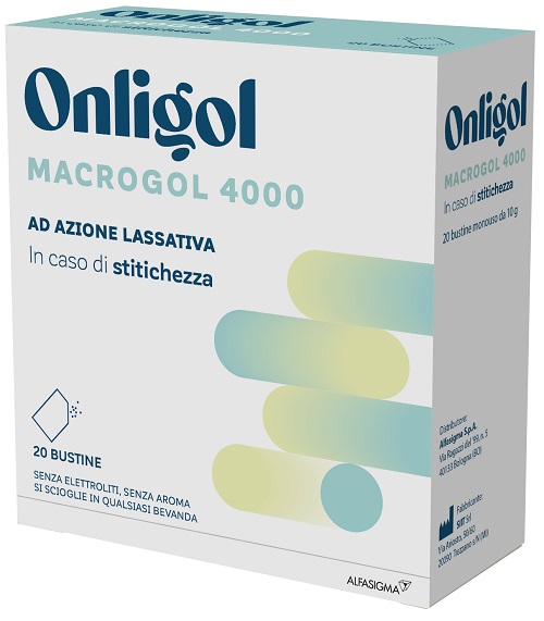 ONLIGOL MACROGOL 4000 20 BUSTINE 10 G SENZA ZUCCHERO - Farmacia-flash.it