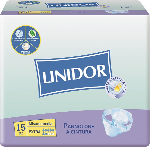 PANNOLONE LINIDOR PERFECT CARE EXTRA A CINTURA MM 15 PEZZI - Farmacia-flash.it