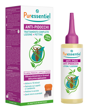 LOZIONE ANTIPIDOCCHI 100 ML + PETTINE PURESSENTIEL - Farmacia-flash.it