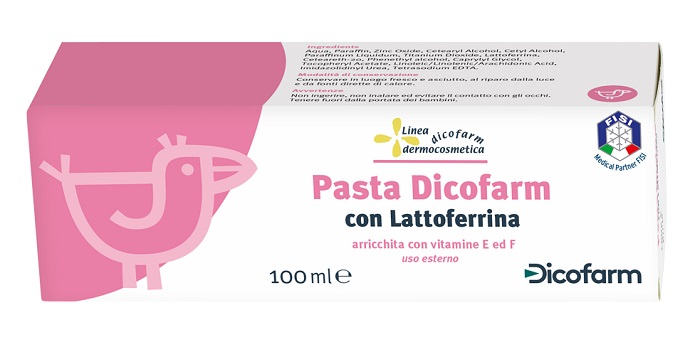 DICOFARM PASTA CON LATTOFERRINA PELLI DELICATE 100 ML - Farmacia-flash.it