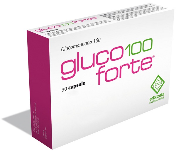 GLUCO 100 FORTE GLUCOMANNANO 100 30 CAPSULE DA 900 MG - Farmacia-flash.it