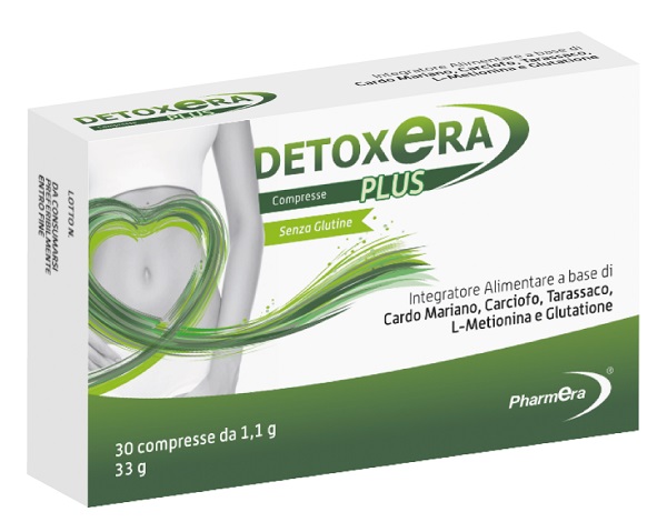 DETOXERA PLUS INTEGRATORE ALIMENTARE PER STIPSI E TRANSITO INTESTINALE 30 COMPRESSE - Farmacia-flash.it