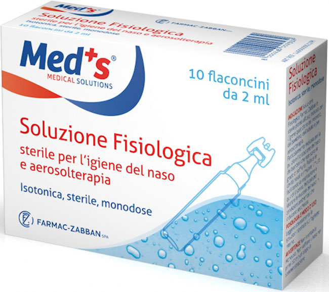 MEDS SOLUZIONE FISIOLOGICA STERILE ASTX10 FL 2ML - Farmacia-flash.it