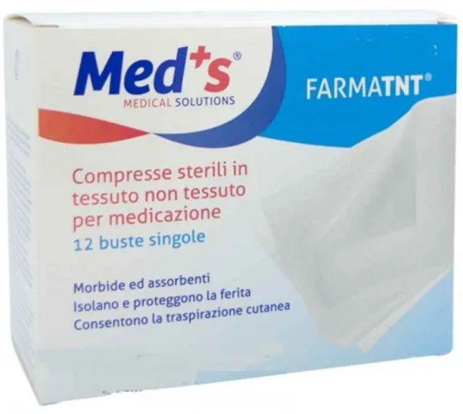 GARZA COMPRESSA MEDS TESSUTO NON TESSUTO 10X10CM 12 PEZZI PEEL OPEN - Farmacia-flash.it