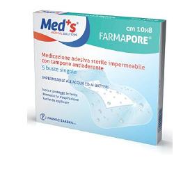 MEDS PORE MEDICAZIONE IN POLIURETANO ADESIVA IMPERMEABILE 10X15CM 5 PEZZI - Farmacia-flash.it
