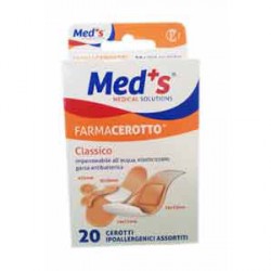 CEROTTO MEDS STRIPS POLIURETANO IPOALLERGENICO CLASSICO ASSORTITI 20 PEZZI - Farmacia-flash.it