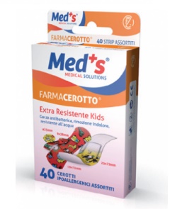 CEROTTO MEDS STRIPS KIDS IPOALLERGENICO ASSORTITI 40 PEZZI - Farmacia-flash.it