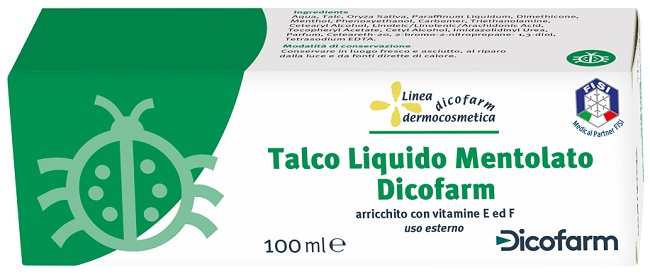 DICOFARM TALCO LIQUIDO MENTOLATO 100 ML - Farmacia-flash.it