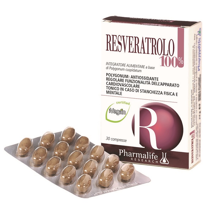 RESVERATROLO 100% 30 COMPRESSE - Farmacia-flash.it