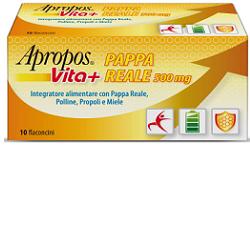 APROPOS VITA+ PAPPA REALE 500 MG 10 FLACONCINI 10 ML - Farmacia-flash.it