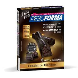 PESOFORMA BARRETTA DOUBLE DARK 6 PASTI 12 X 31 G - Farmacia-flash.it