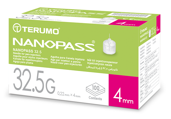 AGO PER PENNA DA INSULINA NANOPASS 32,5 GAUGE LUNGHEZZA 4 MM 100 PEZZI - Farmacia-flash.it