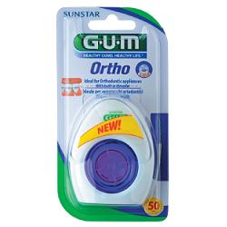 GUM ORTHO FLOSS FILO SPUGNOSO 50 PEZZI - Farmacia-flash.it