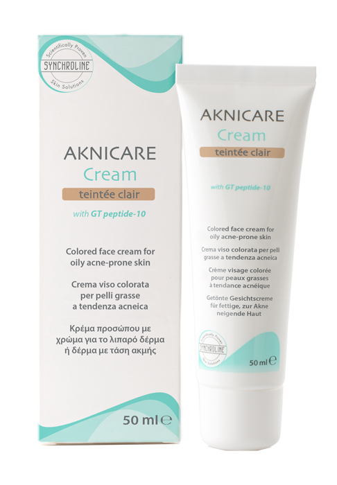 CREMA TRATTANTE COLORATA PER PELLE ACNEICA AKNICARE CREAM TEINTEE CLAIR TUBETTO 50 ML - Farmacia-flash.it